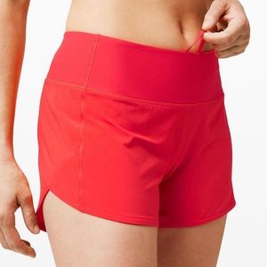 Lululemon Speed Up shorts 4” Carnation Red